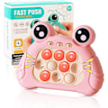 Pikkukuva 1 / 5: Elektroninen valaistu Pop Quick Push -pelikonsoli Fidget -lelut Poppet Sensory Toy Push Pop Bubble Toy Stress Relief Puzzle -peli lapselle Pink