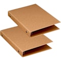 Miniatyrbillede 1 af 6: A5 6-rings mappe, A5 ringbindere, A5 ringbind 6 huller, Kraft a5 mapper til tilføjelse af brochureomslag Scrapbooking-papirer Løse ark, 2 stk.