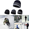 Miniatyrbillede 5 af 5: Vinter Beanie Hat Varmt Strikket Cuffed Plain Toboggan Cap
