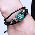 Miniatyrbillede 3 af 5: 12 Constellation Armbånd Flet Multilayer Læder Venskab Armbånd