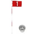 Golfflagg 180 cm for hage, innendørs, puttinggreen, golfhullkopp og flagg for puttingtrening