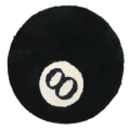 Miniatyrbillede 3 af 5: Stue Flocked Tæppe Anti-Skridsikker Sofa Bord Gulvmåtte Snavsbestandig Soveværelse Sengekant Pude Sort 60x60cm