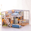 Pikkukuva 2 / 5: DIY Miniatyyri Nukkekoti Lelusetti Musiikilla - Söpö Linna Taivaalla -design