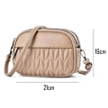 Miniatyrbillede 2 af 2: All-match Messenger Bag Simple Soft Leather Small Bag Korean Soft Leather Mobile Phone Bag khaki