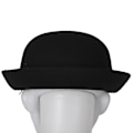 Miniatyrbillede 4 af 5: 1 stk. Melon Bowler Hat Hat Bowler Hat Bowler Hat Filt Hat Chaplin Hat Ridehat (sort)