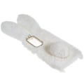 Miniatyrbild 2 av 5: För Xiaomi Redmi Note 11 4g (qualcomm) Fuzzy Fluffy Bunny Ear Case Mjuk Plysch Flexibel Tpu Strass Dekor Baksida White