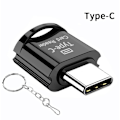 Pikkukuva 1 / 5: Type-C/Micro USB/Lightning mini-matkapuhelinkortinlukija, nopea TF-kortti OTG-kortinlukija Type-C Black