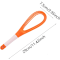 Miniatyrbillede 2 af 5: 2 stk. 29CM Twist Piskeris, Plastik Køkken Flad Ballon Piskeris Tyk Tråd Ægpisker Pisker til Madlavning Blanding Piskning Omrøring, Orange