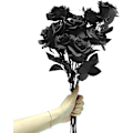 Miniatyrbillede 2 af 5: 10 stk. Sorte Kunstige Silke Roser Blomster Falske Silke Rose Buketter til Bryllupsfest Sort (D-4) black