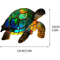Pikkukuva 3 / 5: 3D-vintage-eläinpöytävalaisin, lasihartsinen pinottu valaisin, boheemi eläinpöytä makuuhuoneen sisustukseen Turtle