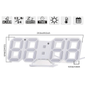 Miniatyrbilde 3 av 5: 3D digital vekkerklokke, vegg LED-tallur med 3 automatisk justering