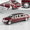Pikkukuva 5 / 5: 1/24 Maybach S600 Alloy Auto Malli Leikkiauto Korkea Simulaatio Valettu Metalli Leikkikalut Mallit Ajoneuvot Pojille Lasten Kokoelma Lahja Autot Red