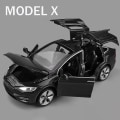 Miniatyrbilde 1 av 5: 1:32 Tesla Model X Model 3 Model S Model Y Legering Bilmodell Diecasts Lekebil Lyd Og Lys Barn Leker Til Barn Gaver Gutt Leker (Boks) Model X Black