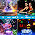Miniatyrbillede 5 af 5: Varmtvandsbadekarlys, Lmell Pool Lights Undervands, Lmell Bath Spa Lights, Lmell Vandtætte Damlys Gave