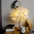 Miniatyrbilde 3 av 5: Fjær bordlampe, fjær LED nattlampe med fjernkontroll for soverom bryllup blue