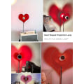 Miniatyrbilde 5 av 5: Rødt hjerte-projeksjonslampe, romantisk hjerteformet projektorlampe LED nattlys bordlamper, kreativ projeksjonslampe for bryllup hjem soverom bakgr