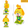 Miniatyrbillede 2 af 3: 1224 stk+ Animal Raccoon Tom Nook Isabelle Crossing Game Byggeklodser 3d Model Diy Mini Diamant Klodser Legetøj Til Børn Gave Stytle 01