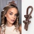 Miniatyrbild 1 av 4: Värmefria locktångsdiadem, lockband utan värme med hårklämmor och scrunchie, sovande lockar sidenbandshårrullar Leopard print