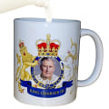 Miniatyrbilde 1 av 5: 350 ml King Charles III mønster keramiske kaffekopper tekopp feire Storbritannia konge 2024 Charles III kroningskrus