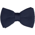 Miniatyrbilde 1 av 5: Forhåndsknyttede sløyfer for menn og kvinner Strikket sløyfe Solid Knitting Bow Tie Justerbar (Marineblå)