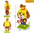 Miniatyrbillede 4 af 4: 1224stk+ Animal Raccoon Tom Nook Isabelle Crossing Game Byggeklodser 3d Model Diy Mini Diamant Klodser Legetøj Til Børn Gave Stytle 02