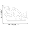 Miniatyrbilde 5 av 5: Animert Julelys Snøballkamp Rammedekor Lysende Snømann & Pingvin