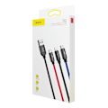 Miniatyrbillede 3 af 11: Baseus 3-i-1 multi-oplader, USB-C/Lightning/MicroUSB, 3.5A, 1.2m