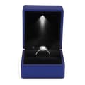 Led-upplyst ringask örhänge ring presentask bröllopsring smycken Blue