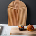 Miniatyrbillede 4 af 5: Serveringsbakke Bølgeformet Buet Form Rillet Morgenmad Frokost Aftensmad Appetizer Brødfad Dekorativ Træ