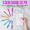 Miniatyrbild 2 av 3: Radera gelpenna 0,5 mm spets suddgummi penna, vuxna barn student skola kontor papper presenter - 8 färger