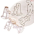 Miniatyrbillede 1 af 5: 3 stk. Katte-Kageudstikkere Kitty Butt Form DIY Biscuit Kageform Stempel Bageudstyr Shytmv 3PCS