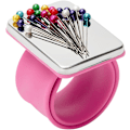 Miniatyrbild 1 av 7: Magnetisk handledssömnad, bärbar armnålskudde magnetisk nålkudde med handledsband för sömnadskollektion Pink