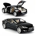 Pikkukuva 1 / 5: 1/32 Tesla Model X 90d SUV Leikkiautomalli Valettu Metalli Miniatyyri Ääni & Valo Vetotakaisin 1:32 Kokoelma Lahja Pojalle Lapselle TESLA MODEL S Black