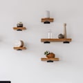 Miniatyrbillede 5 af 5: 4 stk. flydende hyldebeslag, usynlig trekant væghylde B