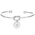 Miniatyrbilde 1 av 5: Mote Initial Smykker Initial Legering Brev Charm Armbånd for Kvinner Brudepike Binde Silver B