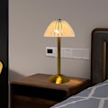 Miniatyrbilde 3 av 6: Dimbar 3-farget LED Romantisk Diamant Krystall Lampe, Oppladbar Berøringslampe Liten Lampe, Sengelampe Nattbordlampe for Soverom Bar Restaurant (B)