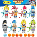 Miniatyrbild 1 av 5: 8 st/set Dragon Ball Series Minifigurer Byggklossar Kit, Son Goku Mini Actionfigurer Leksaker Fans Gåvor För 6 År + Barn Pojkar Flickor
