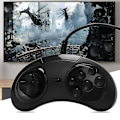 Miniatyrbillede 2 af 5: Gamepad med kabel, 6 knapper, USB-spilcontroller, Joypad til / Pc / 2 Y1301 / Drive, sort plastik Hy