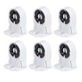Miniatyrbilde 1 av 2: 20 stk T8/G13 K28 Fluorescerende Lampeholder Varmebestandig Lampeholder Husholdnings Lysrørsholder for Hjem Kontor Soverom (Hvit)