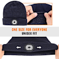 Miniatyrbillede 3 af 5: Beanie Hat med Lys 5 LED'er