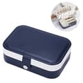 Smyckeskrin Organizer, läder Resväska Smyckeskrin Navy blue