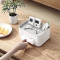 Miniatyrbillede 4 af 5: Rektangulært vævpapirboksdækning med opbevaringsserviet, grå