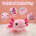 Miniatyrbillede 4 af 5: Axolotl plysdyr 10,5'' blød sød axolotl plysdyr, Kawaii axolotl plysdyr pude dukke, lyserød axolotl plysdyr sød axolotl plysdyr pude F pink