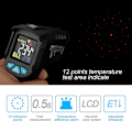 Miniatyrbillede 4 af 5: -50~380℃ Industrielt Digitalt Infrarødt Termometer Håndholdt Infrarødt LCD Temperaturmåler Måler Non-c IR01A Black