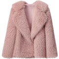 Miniatyrbillede 1 af 8: Chic Damejakke med Sjal Krave, Dobbelt Bryst, Lang Uld Pnnrk Fur Coat L