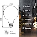 Miniatyrbild 2 av 5: Vinterkampanj, e27, E27 4w LED-lampa, retro glödtrådslampa, idealisk för nostalgisk och retrobelysning, varmvit, G80 Lx03
