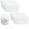 20 vertikala persienner vikt botten lameller 89mm (3,5\") x 10m persienner reparationskit, vit