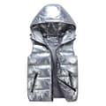 Sliktaa Unisex Blank Vattentät Ärmlös Jacka Lättviktsdunväst Silver M Silver M