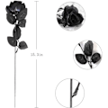 Miniatyrbillede 3 af 5: 10 stk. Sorte Kunstige Silke Roser Blomster Falske Silke Rose Buketter til Bryllupsfest Sort (D-4) black