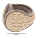 Miniatyrbilde 2 av 5: Varme strikkede ørevarmere Foldable øremuffer øremuffer Vinter øremuffer Unisex Khaki